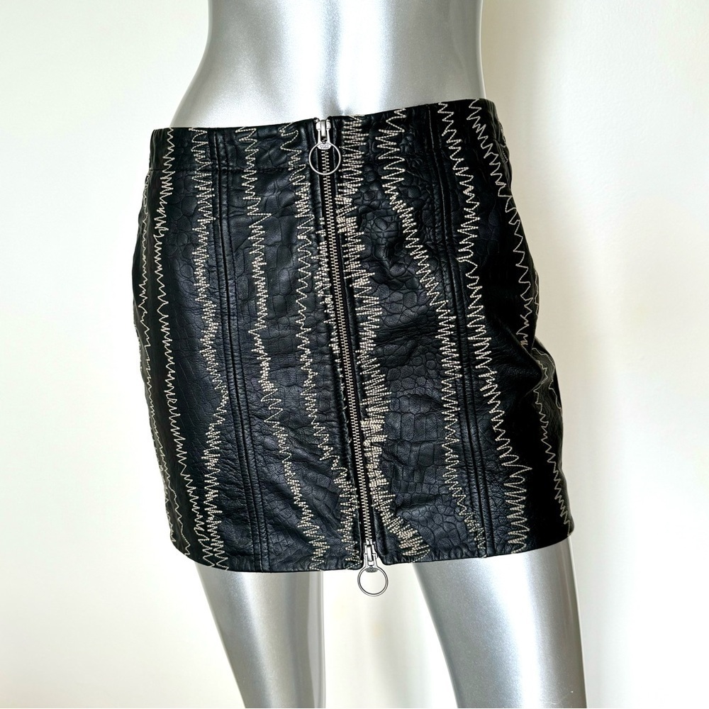 NWOT! FREE PEOPLE Lamb Leather Skirt, Size 4